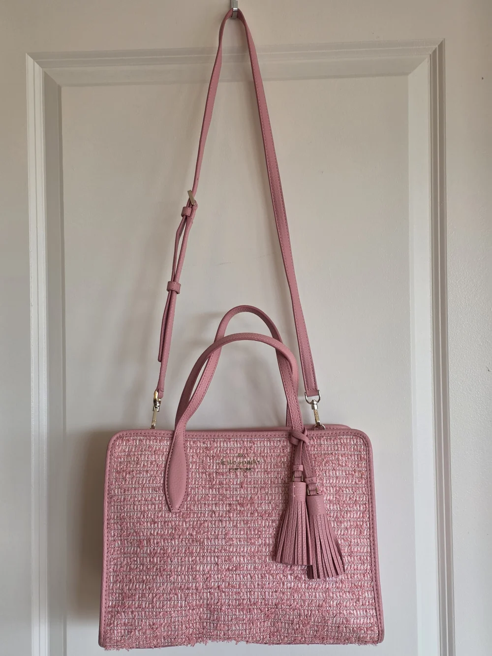 Kate Spade Rowe Summer Tweed Medium Top Zip Satchel